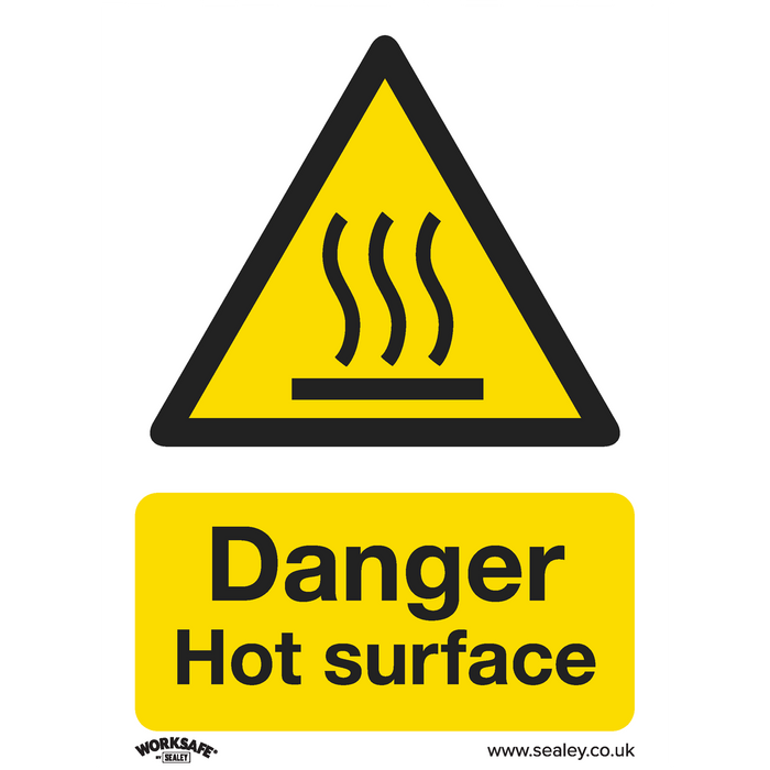 Worksafe® Danger Hot Surface Safety Sign - Rigid Plastic | SS42P1