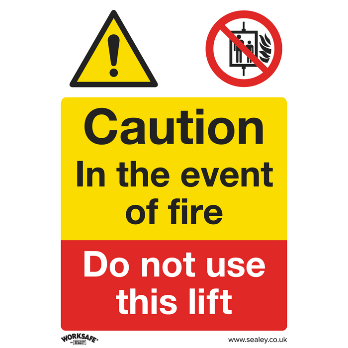 Worksafe® Caution Do Not Use Lift Safety Sign, Self-Adhesive Vinyl - Pack of 10 | SS43V10