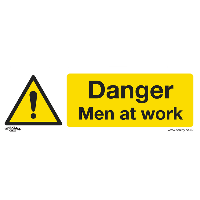 Worksafe® Danger Men At Work Safety Sign - Rigid Plastic | SS46P1