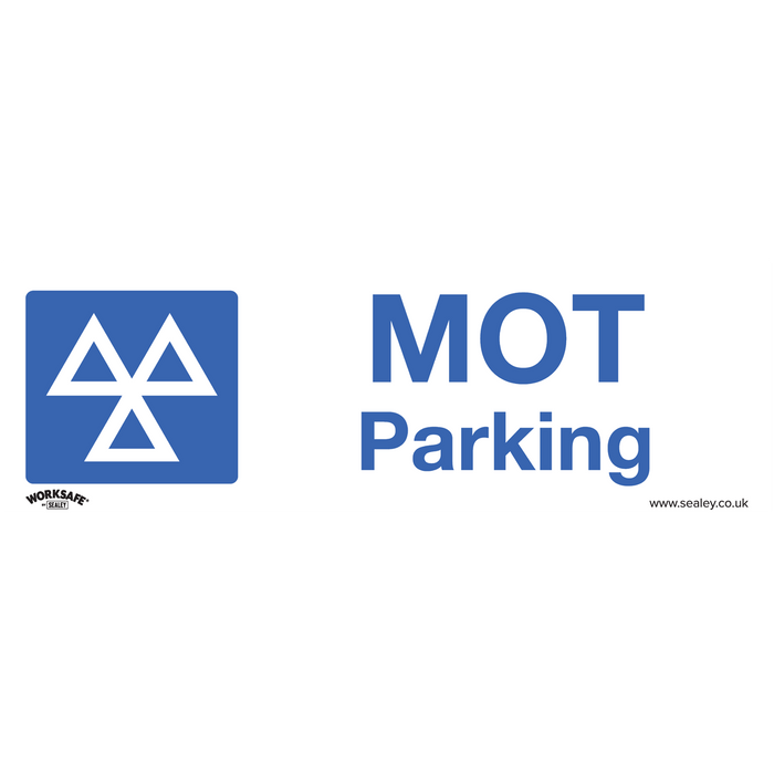 Worksafe® MOT Parking Safety Sign, Self-Adhesive Vinyl - Pack of 10 | SS49V10