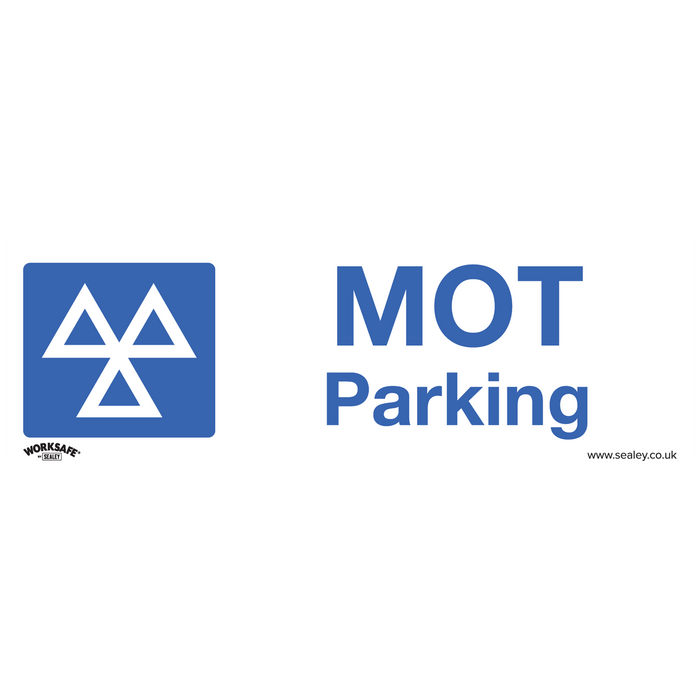 Worksafe® MOT Parking Safety Sign, Self-Adhesive Vinyl | SS49V1
