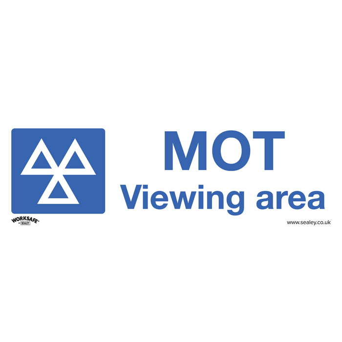 Worksafe® MOT Viewing Area Safety Sign - Rigid Plastic | SS50P1