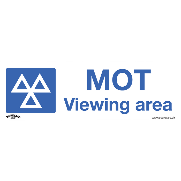 Worksafe® MOT Viewing Area Safety Sign - Self-Adhesive Vinyl | SS50V1