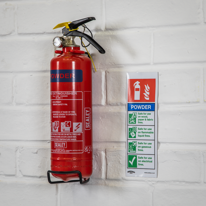 Worksafe® Powder Fire Extinguisher Safety Sign - Rigid Plastic | SS52P1
