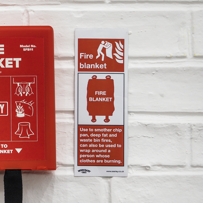 Worksafe® Fire Blanket Safety Sign - Self-Adhesive Vinyl | SS53V1