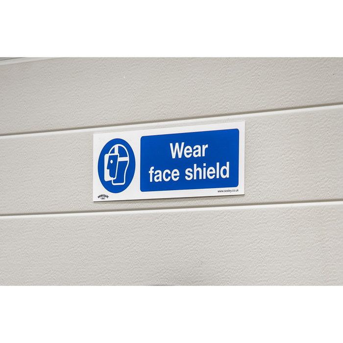Worksafe® Wear Face Shield Safety Sign - Self-Adhesive Vinyl | SS55V1