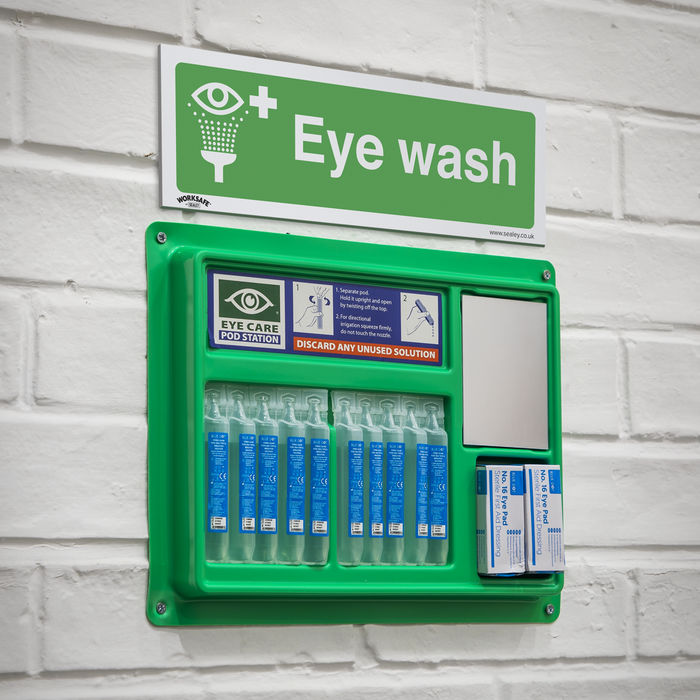 Worksafe® Eye Wash Safety Sign - Rigid Plastic | SS58P1