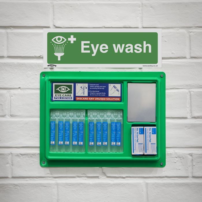 Worksafe® Eye Wash Safety Sign - Rigid Plastic | SS58P1