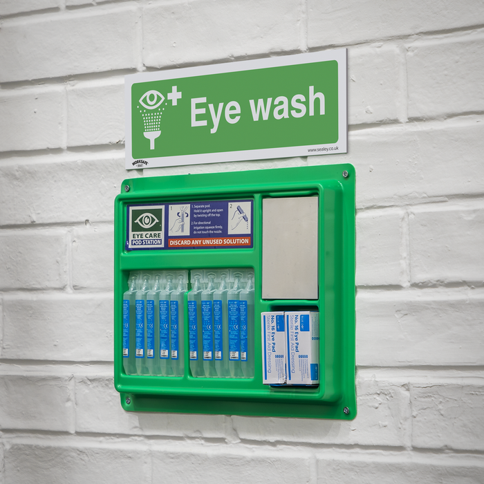 Worksafe® Eye Wash Safety Sign - Rigid Plastic | SS58P1