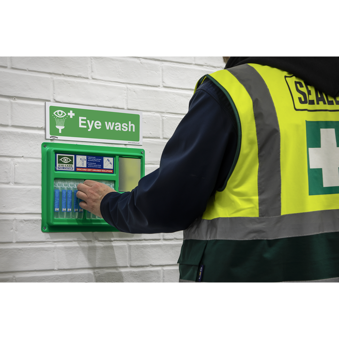 Worksafe® Eye Wash Safety Sign - Rigid Plastic | SS58P1