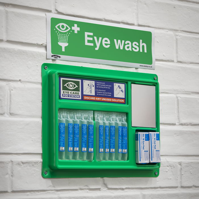 Worksafe® Eye Wash Safety Sign - Self-Adhesive Vinyl | SS58V1