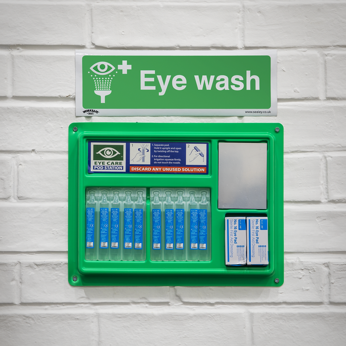 Worksafe® Eye Wash Safety Sign - Self-Adhesive Vinyl | SS58V1