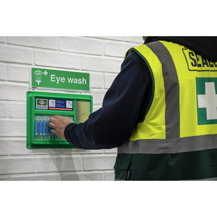 Worksafe® Eye Wash Safety Sign - Self-Adhesive Vinyl | SS58V1