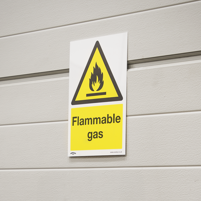 Worksafe® Flammable Gas Safety Sign - Rigid Plastic | SS59P1