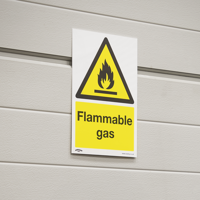 Worksafe® Flammable Gas Safety Sign - Rigid Plastic | SS59P1