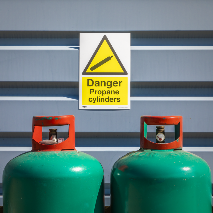 Worksafe® Danger Propane Cylinders Safety Sign - Rigid Plastic | SS62P1