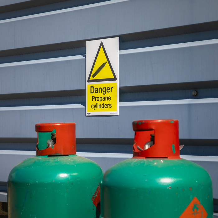 Worksafe® Danger Propane Cylinders Safety Sign - Rigid Plastic | SS62P1
