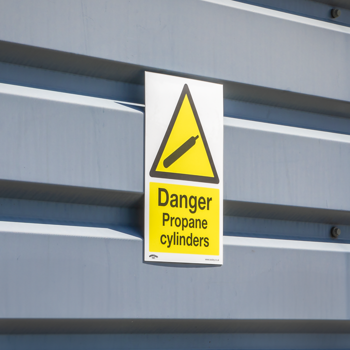 Worksafe® Danger Propane Cylinders Safety Sign - Self-Adhesive Vinyl | SS62V1