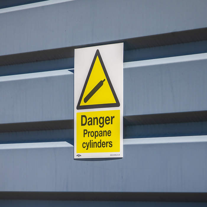 Worksafe® Danger Propane Cylinders Safety Sign - Self-Adhesive Vinyl | SS62V1