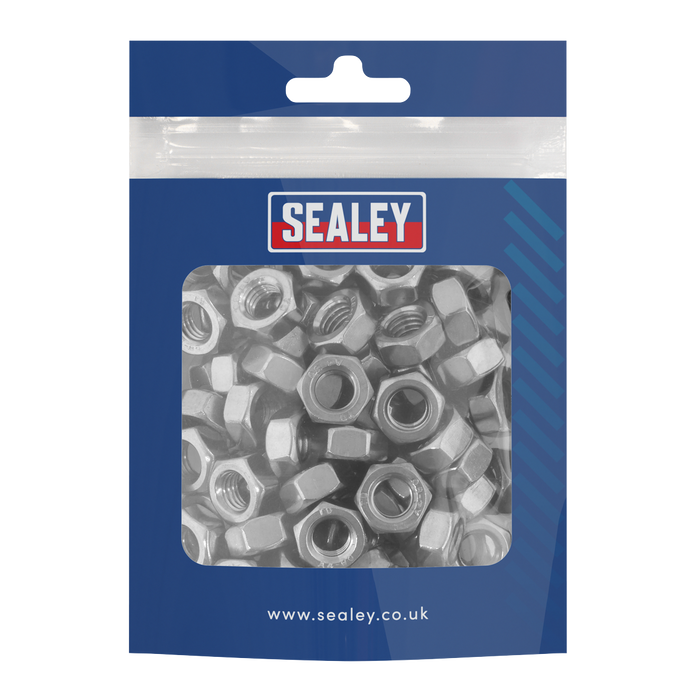 Stainless Steel Full Nut M8 x 1.25mm pitch, DIN 934 - Pack of 100 | SS8