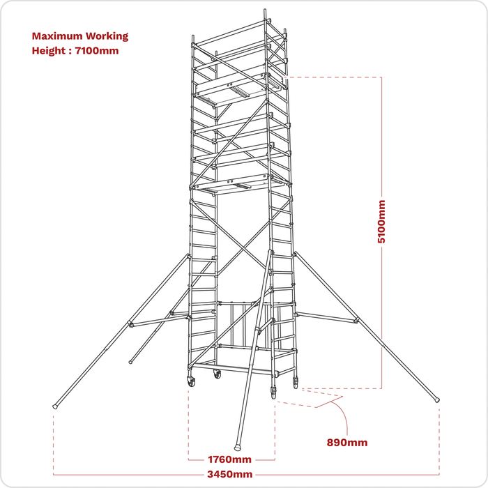 Platform Scaffold Tower Extension Pack 4 EN 1004-1 | SSCL4