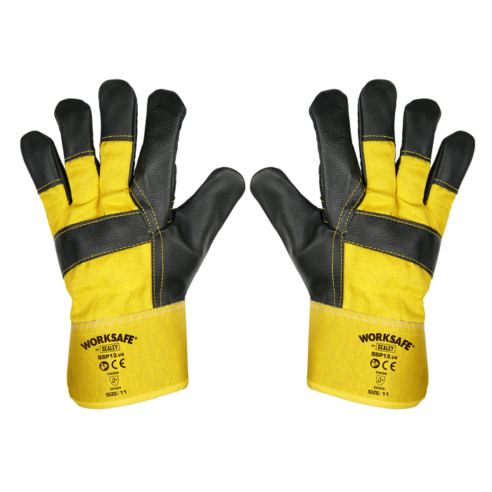 Worksafe® Rigger's Gloves with Hide Palm - Pack of 6 Pairs | SSP13/6