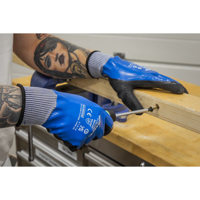 Worksafe® Waterproof Latex Gloves, Large - Pack of 6 Pairs | SSP49L/6
