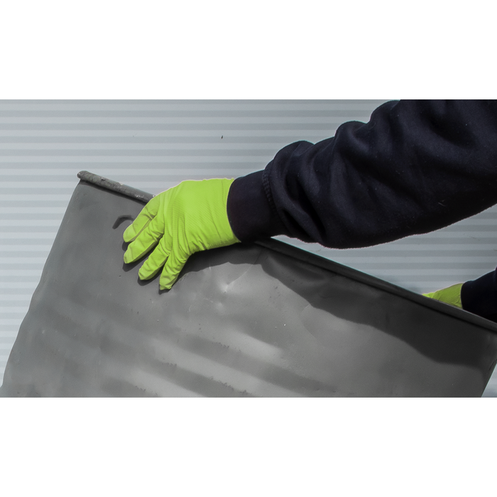 Diamond Grip Extra-Thick Nitrile Powder-Free Gloves, Hi-Vis Green, X-Large - Pack of 50 | SSP54XL