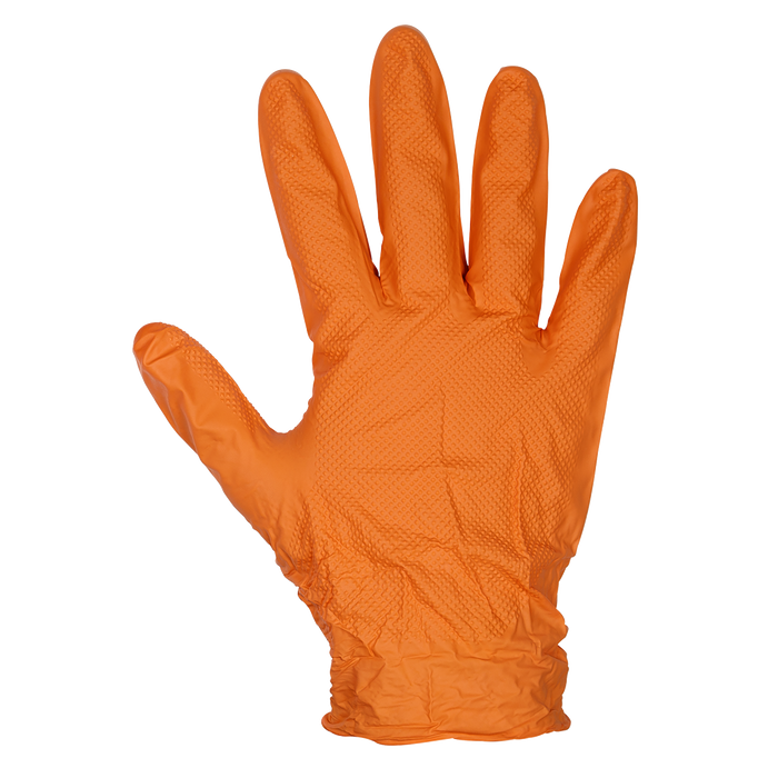 Diamond Grip Extra-Thick Nitrile Powder-Free Gloves, Orange, X-Large - Pack of 50 | SSP56XL