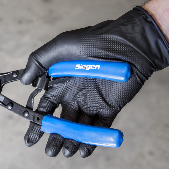 Diamond Grip Extra-Thick Nitrile Powder-Free Gloves, Black, Large - Pack of 50 | SSP57L