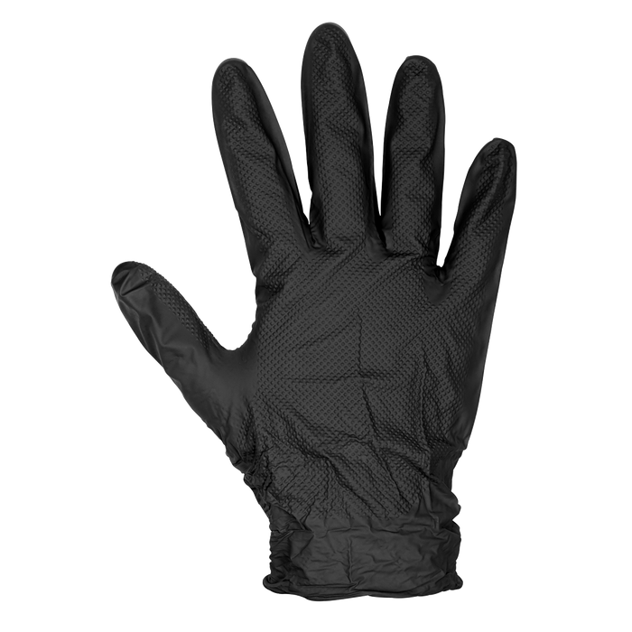 Diamond Grip Extra-Thick Nitrile Powder-Free Gloves, Black, Large - Pack of 50 | SSP57L