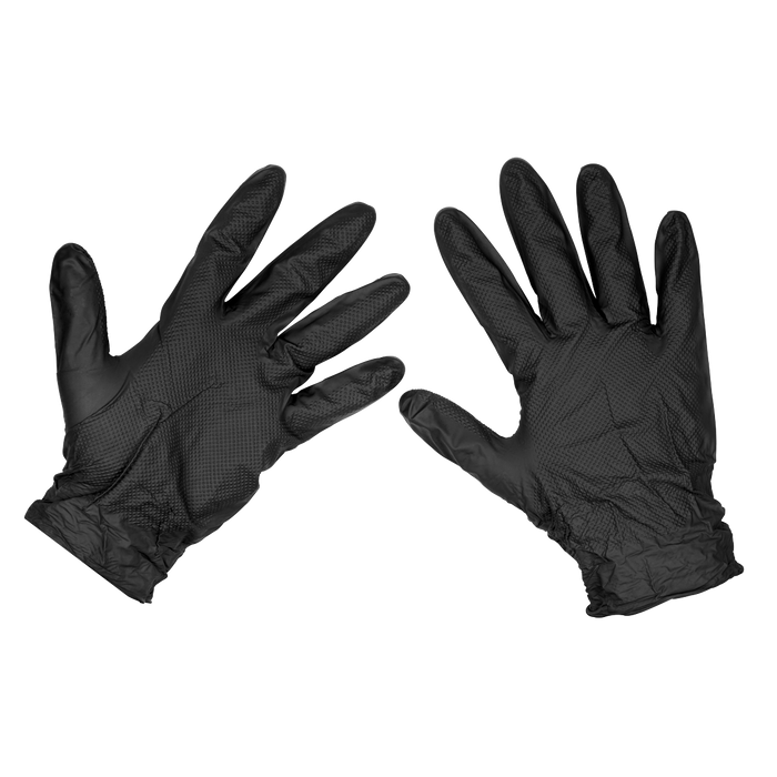 Diamond Grip Extra-Thick Nitrile Powder-Free Gloves, Black, X-Large - Pack of 50 | SSP57XL