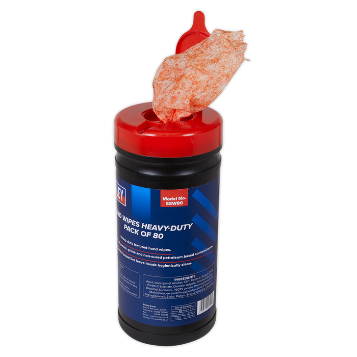 Heavy-Duty Hand Wipes - Pack of 80 | SSW80