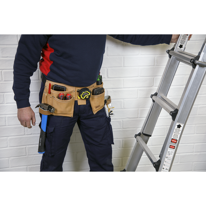 Double Pouch Leather Tool Belt | STBL01