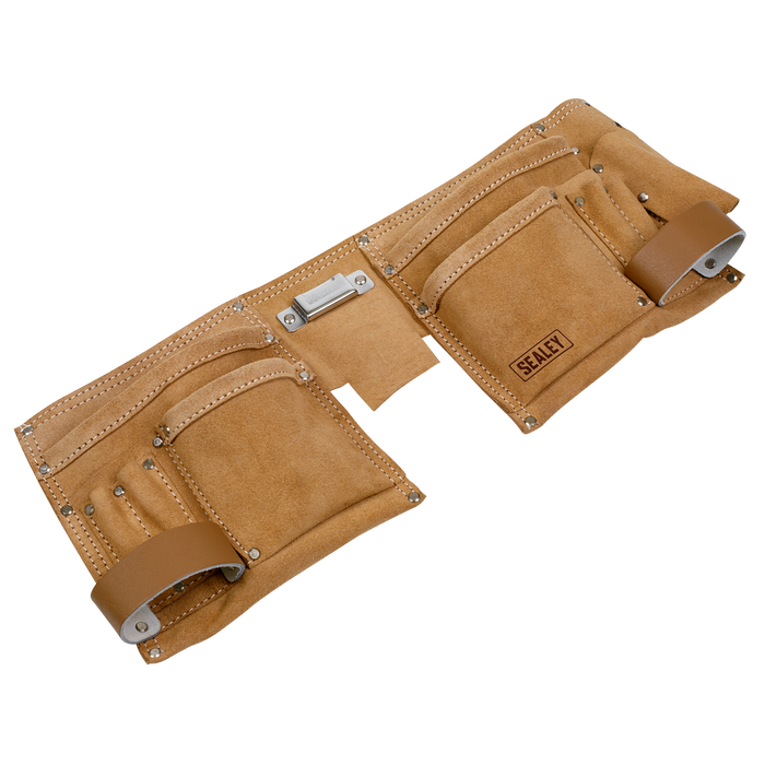 Double Pouch Leather Tool Belt | STBL01