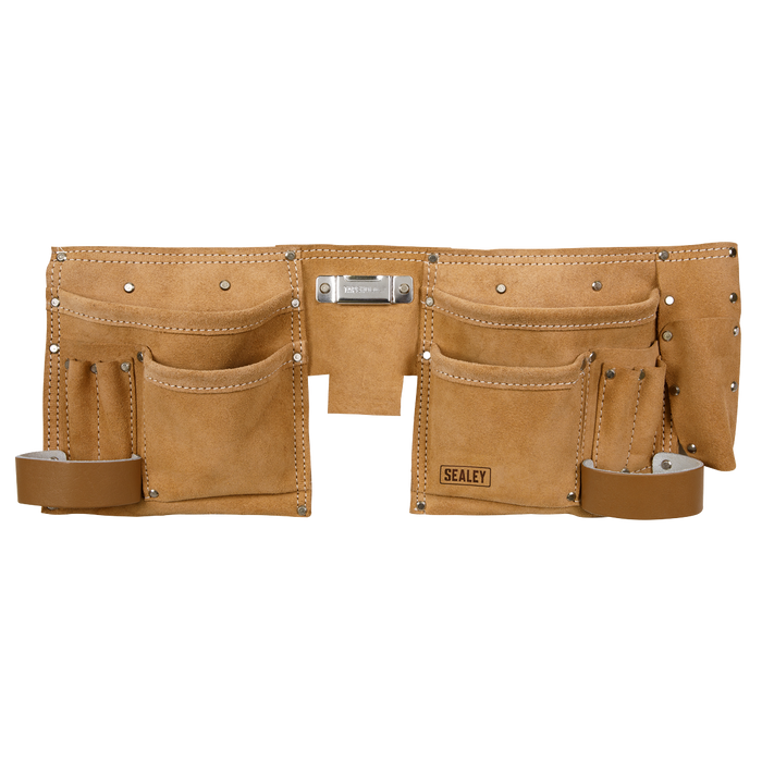Double Pouch Leather Tool Belt | STBL01