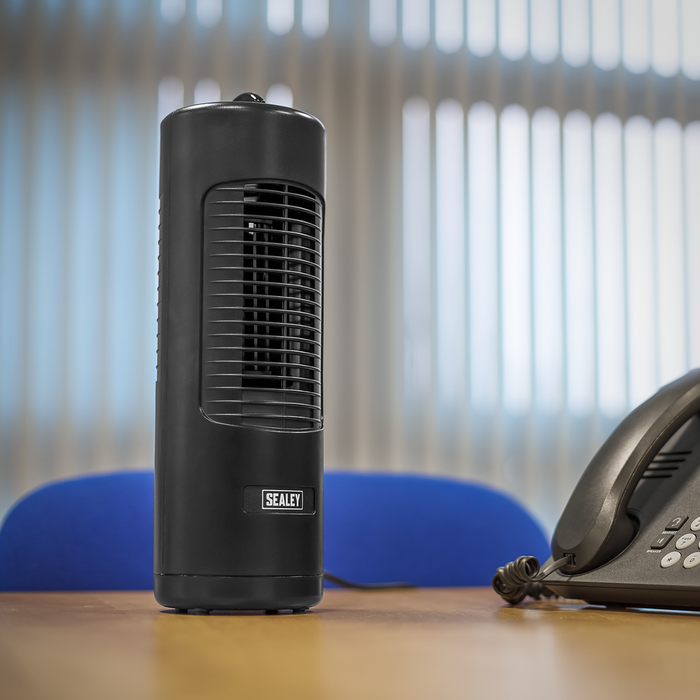 12" Oscillating Desk Tower Fan 2-Speed 230V | STF12C