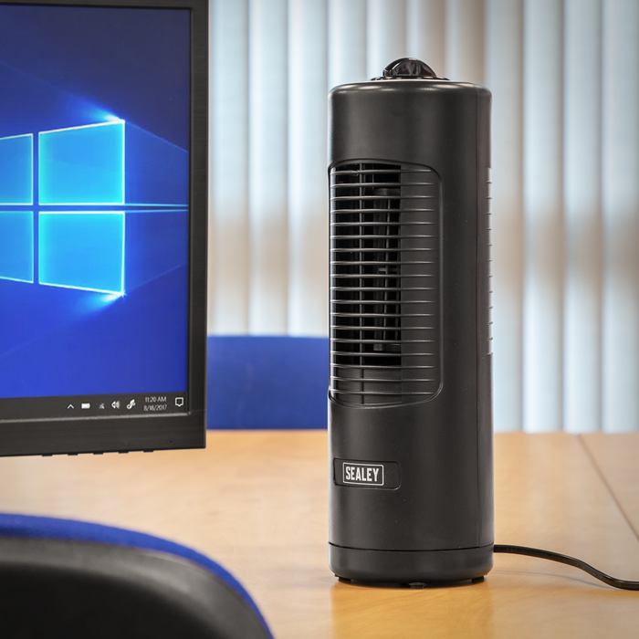 12" Oscillating Desk Tower Fan 2-Speed 230V | STF12C