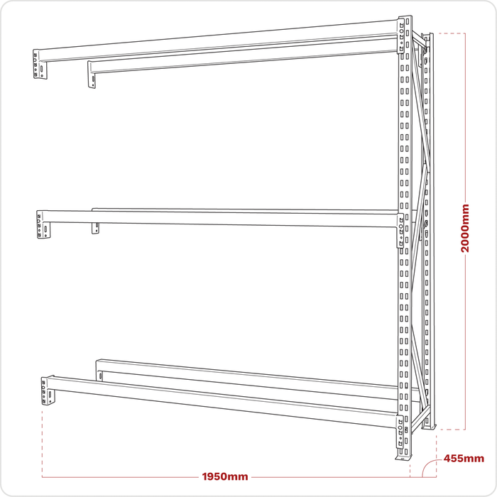 2-Level Tyre Rack Extension 200kg Capacity Per Level | STR600E