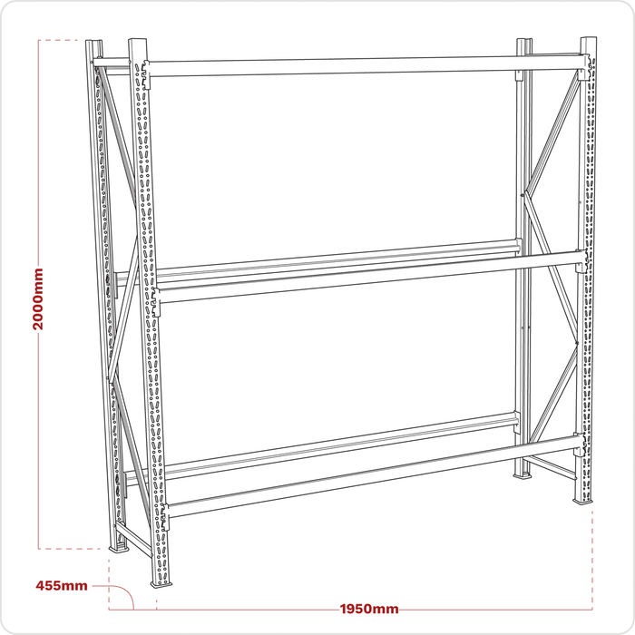 2-Level Tyre Rack 200kg Capacity Per Level | STR600