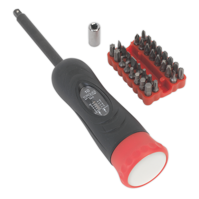 Premier Digital Torque Screwdriver Set 1/4"Sq Drive 2-10Nm 34pc | STS100
