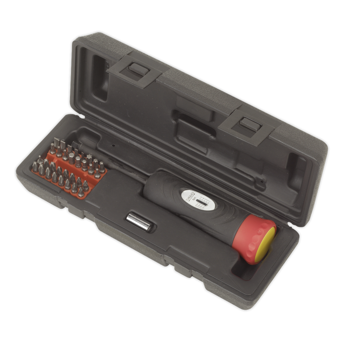 Premier Digital Torque Screwdriver Set 1/4"Sq Drive 2-10Nm 34pc | STS100
