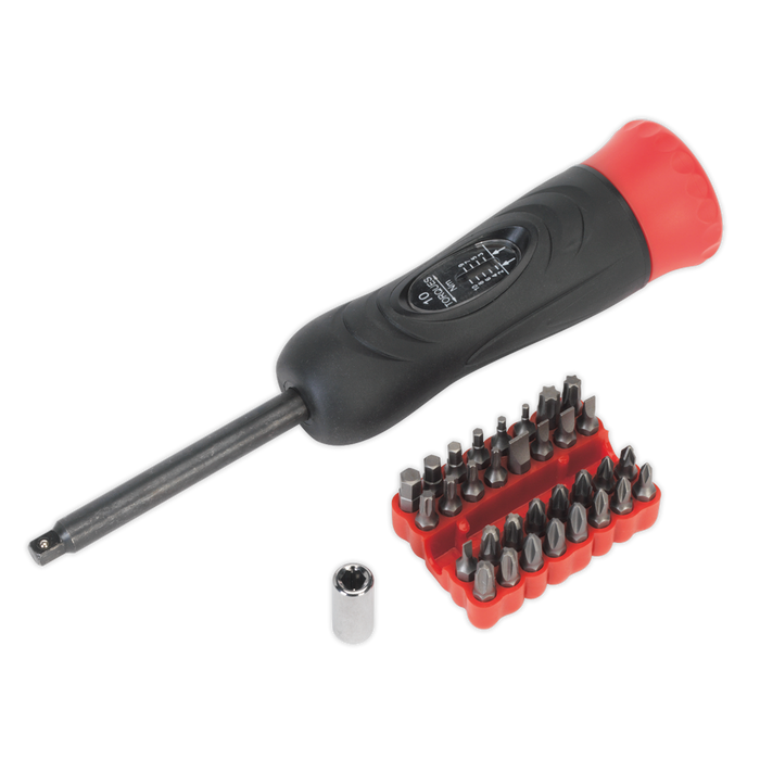 Premier Digital Torque Screwdriver Set 1/4"Sq Drive 2-10Nm 34pc | STS100
