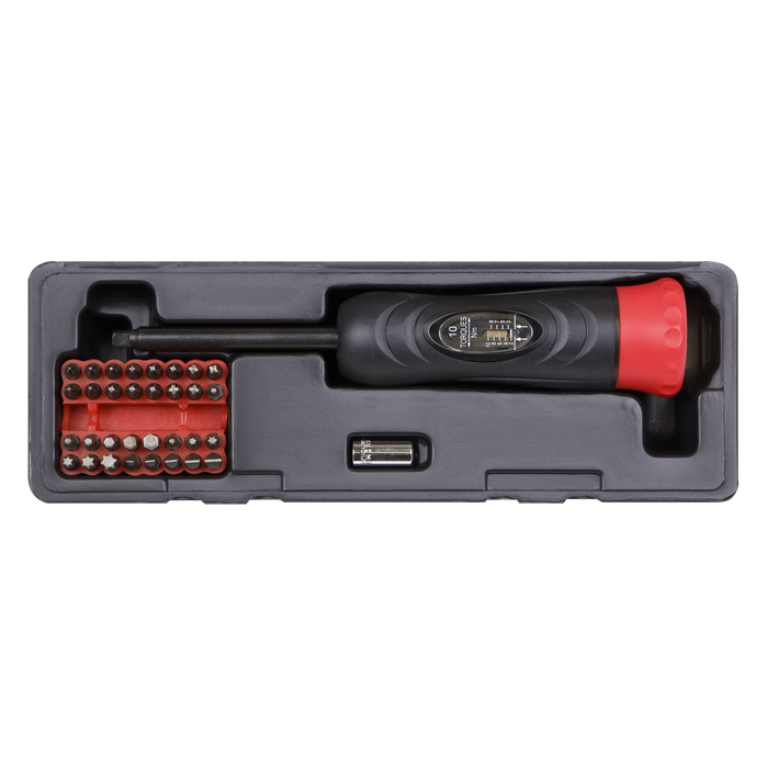 Premier Digital Torque Screwdriver Set 1/4"Sq Drive 2-10Nm 34pc | STS100