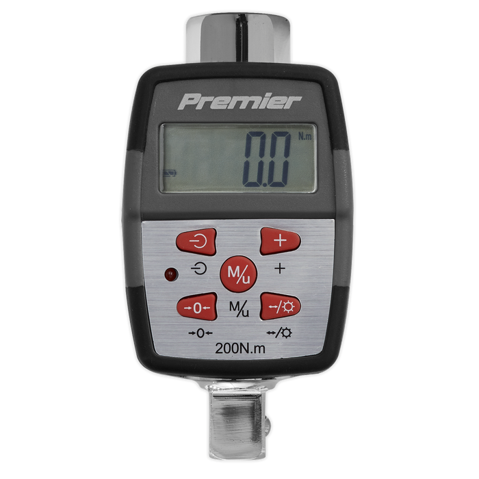 Premier Digital Torque Adaptor with Angle Function 1/2"Sq Drive 20-200Nm | STW291
