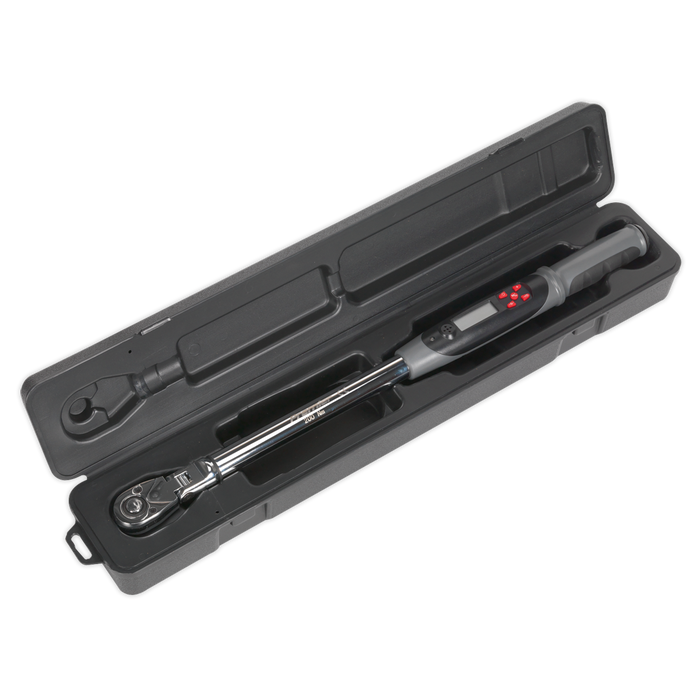 Premier Flexi-Head Digital Torque Wrench with Angle Function 1/2"Sq Drive 20-200Nm | STW309