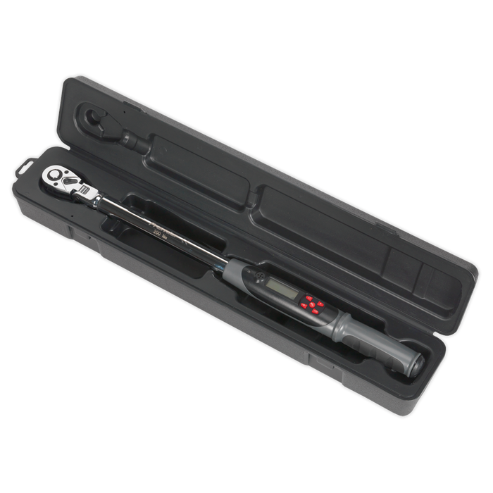 Premier Flexi-Head Digital Torque Wrench with Angle Function 1/2"Sq Drive 20-200Nm | STW309