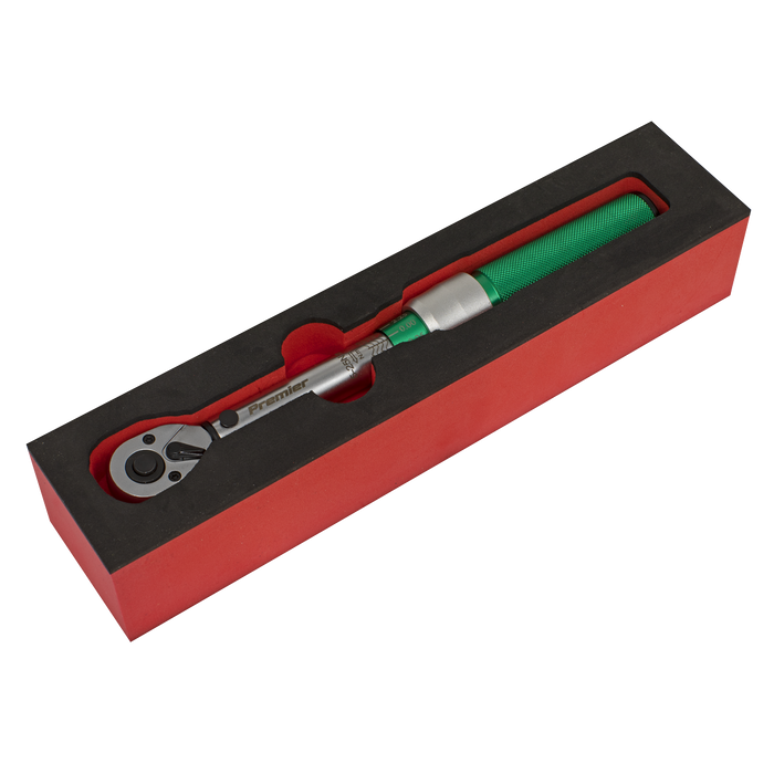 Premier Calibrated Micrometer Torque Wrench 1/4"Sq Drive 5-25Nm | STW901