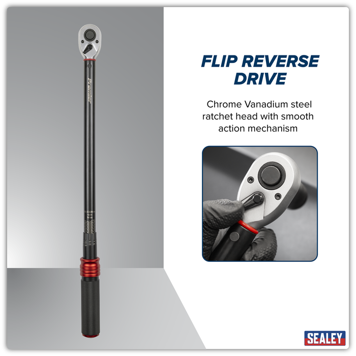 Torque Wrench Micrometer 1/2"Sq Drive Calibrated 60-330Nm - Premier Black | STW905B
