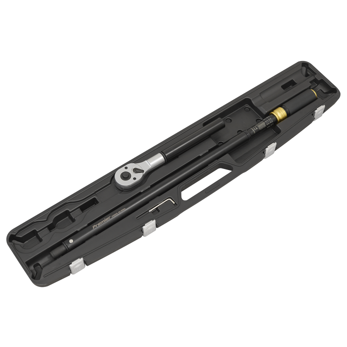 Premier Black Torque Wrench Micrometer 3/4"Sq Drive Calibrated 160-800Nm | STW907B